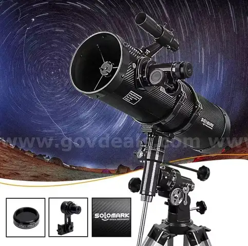 BRAND NEWTelescope, Polaris 130EQ Newtonian Professional Astronomical Reflector Telescope Comes with Cellphone(HIH25011)