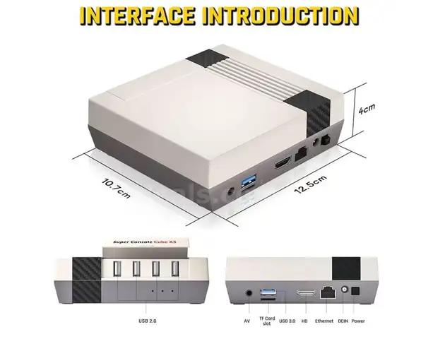 SHIPPING AVAILABLE Super Console Cube X3 Built-in 60,000+ Games,Retro Video Game Console (090211)