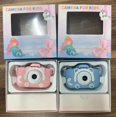 SHIPPING AVAILABLE Brand New 2 set  blue children&#x27;s cameras with a cartoon style