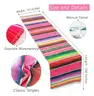 SHIPPING AVAILABLE Lot of 20 Mexican Table Runner 14x108 Inches &#x2013; Rainbow Striped Table Runner (A2-3)