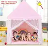 Brand NEW 2 SET Play Tent with Mat, Star Light Large Kids Playhouse with Windows Easy to Wash-pink (HIH25001)
