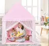 Brand NEW 2 SET Play Tent with Mat, Star Light Large Kids Playhouse with Windows Easy to Wash-pink (HIH25001)