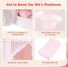 Brand NEW 2 SET Play Tent with Mat, Star Light Large Kids Playhouse with Windows Easy to Wash-pink (HIH25001)