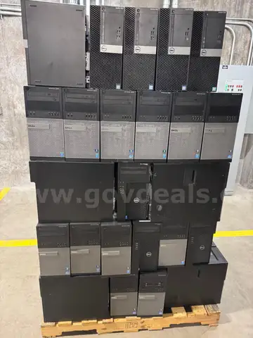 Lot of 64 used Dell Desktops