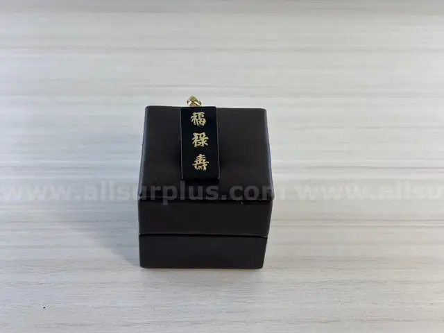 Black Onyx Pendant (Marked 10k HK CW)