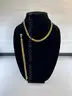 Necklace &#x26; Bracelet Pair (Marked: ITALY 750)