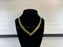 Herringbone Braided Necklace  (Marked: ITALY 14k)