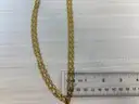 Herringbone Braided Necklace  (Marked: ITALY 14k)