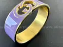 Gucci Interlocking Enamel Cuff Bracelet (Lilac)