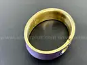 Gucci Interlocking Enamel Cuff Bracelet (Lilac)