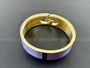 Gucci Interlocking Enamel Cuff Bracelet (Lilac)