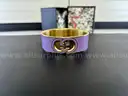 Gucci Interlocking Enamel Cuff Bracelet (Lilac)