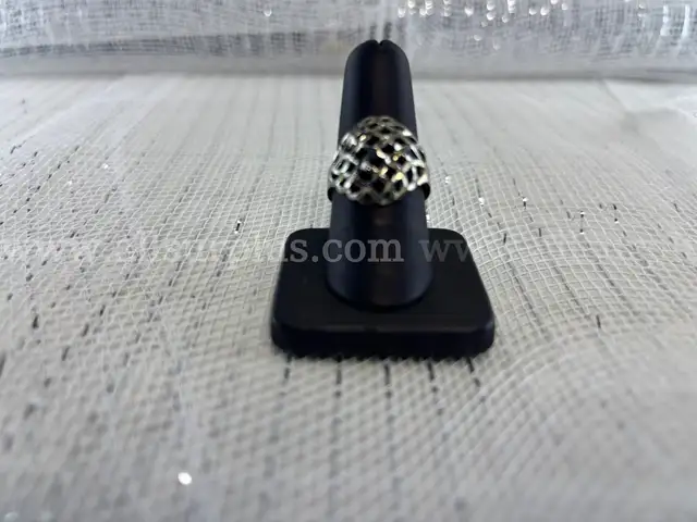 Vintage Woven Basket Weave Sterling Silver Ring (Marked: 925)