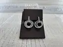 Swarovski Double Circle Hoop Pave Earrings