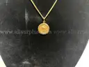 Saint Christopher Pendant &#x26; Chain (Marked: 14K)