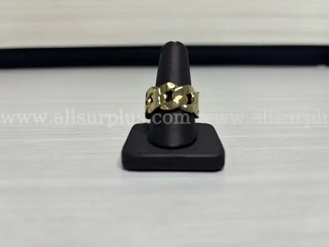 Men's Cuban Link Chain Ring 14k