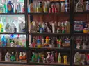 Massive mixed lot of cleaning products, including laundry detergent, dish soap, disinfectants, degreasers, sprays, powde
