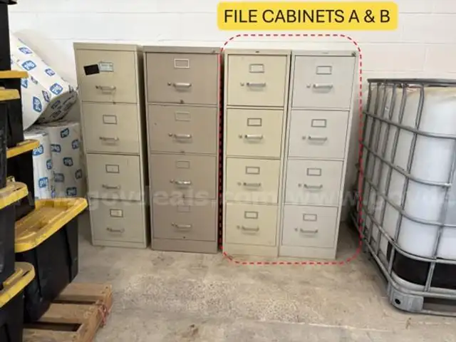 Metal File Cabinets - Four Drawers