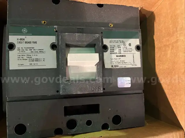 GE THJK636F000 250A 600V Circuit Breaker