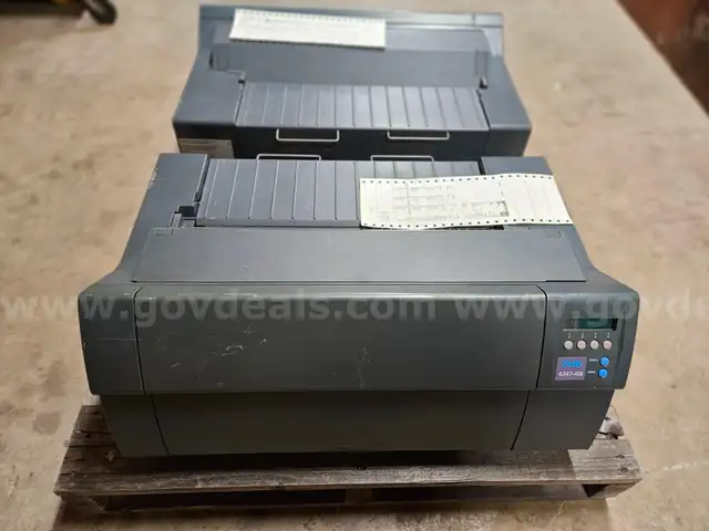 DASCOM Printers &#x2705; (Lot of 2) Tally 4347-i08 Heavy Duty Dot Matrix Printers