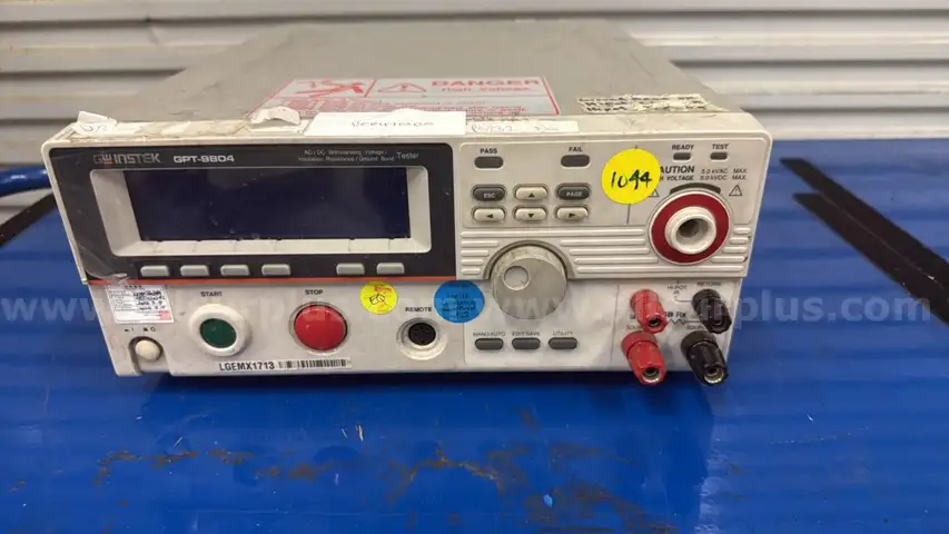 GW Instek GPT-9804 Electrical Safety Tester, Model: GPT-9804, Serial: LG6M1X13