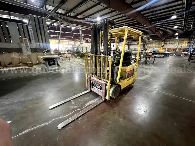 2000 Hyster J30XMT Electric Solid Pneumatic Tire Forklift