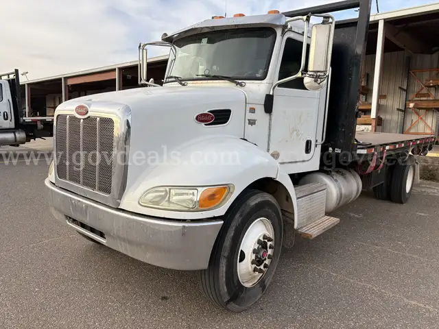 2014 Peterbilt 337 S/A Flatbed Truck-Inoperable