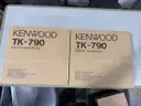 Lot of two (2) Kenwood TK-790 VHF Transceiver, and one (1) Kenwood KCH-10 Front Panel Kit