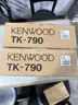 Lot of two (2) Kenwood TK-790 VHF Transceiver, and one (1) Kenwood KCH-10 Front Panel Kit
