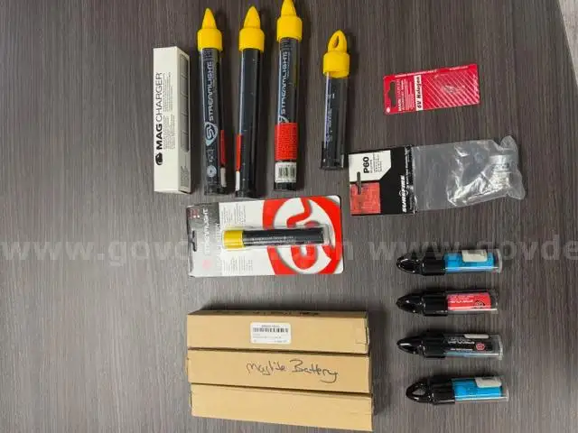 Lot of Flashlight Batteries, and battery lamps