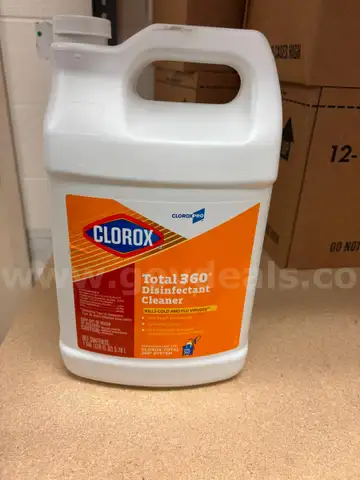112 Bottles of Clorox Total 360 Disinfectant Cleaner 1 gallon Bottles