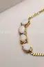 18k Gold Australian Opal Jewelry Set - Bracelet + Pendant