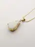18k Gold Australian Opal Jewelry Set - Bracelet + Pendant