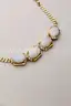 18k Gold Australian Opal Jewelry Set - Bracelet + Pendant