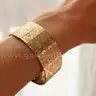 14k Solid Gold Italian Designer Oritals Tri-Color Bracelet