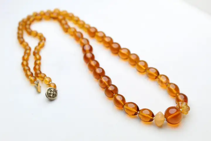 Antique 23 inch Amber Bead Necklace