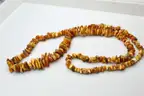 Natural Amber Chip Bead Necklace