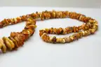 Natural Amber Chip Bead Necklace