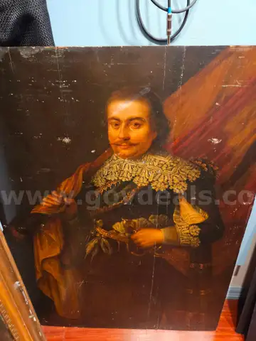17th Century European Oil Painting on Oak Panel – Period Portrait – c.1600s