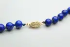 Natural Lapis Lazuli Bead Necklace w/ 14K Gold Accent Beads