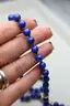 Natural Lapis Lazuli Bead Necklace w/ 14K Gold Accent Beads