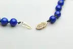 Natural Lapis Lazuli Bead Necklace w/ 14K Gold Accent Beads