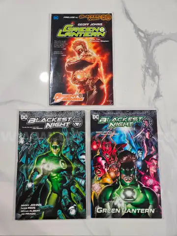 Lot of (3) DC BLACKEST NIGHT GRAPHIC NOVEL LOT – Hardcover & Companion Volumes