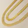 Pair of Vintage 14K Yellow Gold Layering X-Link RCI Necklaces