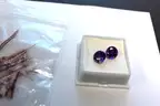 Matched Pair Round-Fancy Cut Natural Purple Amethyst - 8 total carats