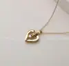 Estate Jewelry | Vintage 14K Yellow Gold Heart Natural Diamond Necklace