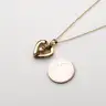 Estate Jewelry | Vintage 14K Yellow Gold Heart Natural Diamond Necklace