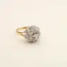 Estate Jewelry | 14K Gold CZ Floral Cluster Ring - Size 7
