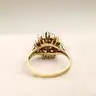Estate Jewelry | 14K Gold CZ Floral Cluster Ring - Size 7