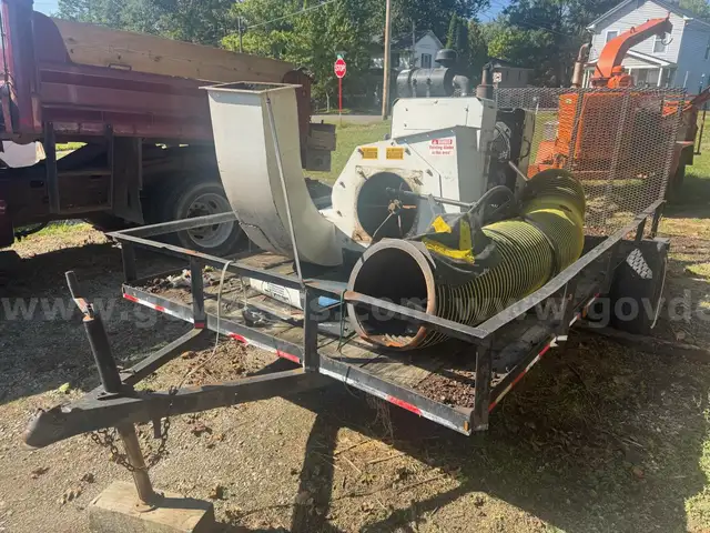 American Road Equipment Leaf Machine and Trailer